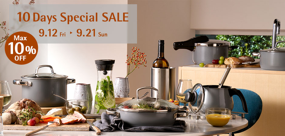 10 Days Special SALE 9.12 Fri - 9.21 Sun MAX10%OFF Coming Soon