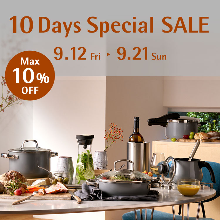 10 Days Special SALE 9.12 Fri - 9.21 Sun MAX10%OFF
