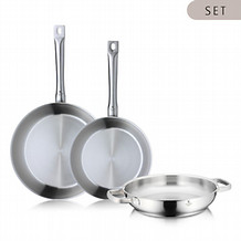 グルメプラス フライパンセット3P（片手28cm＋片手24cm＋両手28cm）