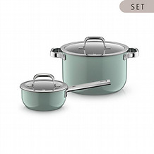 フュージョンテック ミネラルプロ ハイキャセロール24cm＋ソースパン16cm EMセット