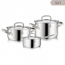 グルメプラス キャセロールセット3P（ハイキャセロール24cm＋ローキャセロール24cm＋ソースパン16cm）